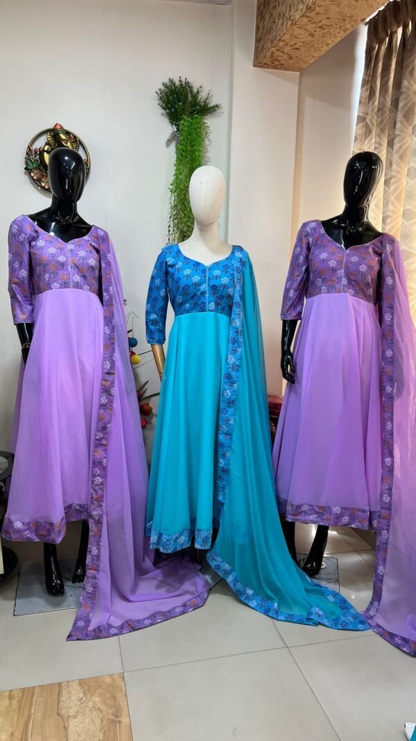 Printed Dhaka Gown Traditional